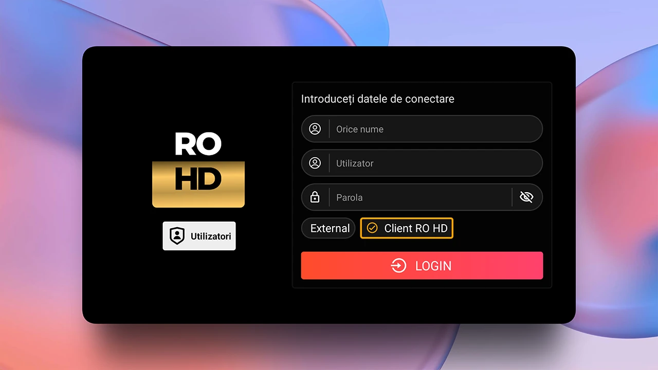 Cum te conectezi în noua aplicație RO HD